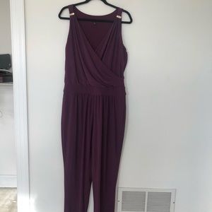 White House Black Market Plum Jumpsuit